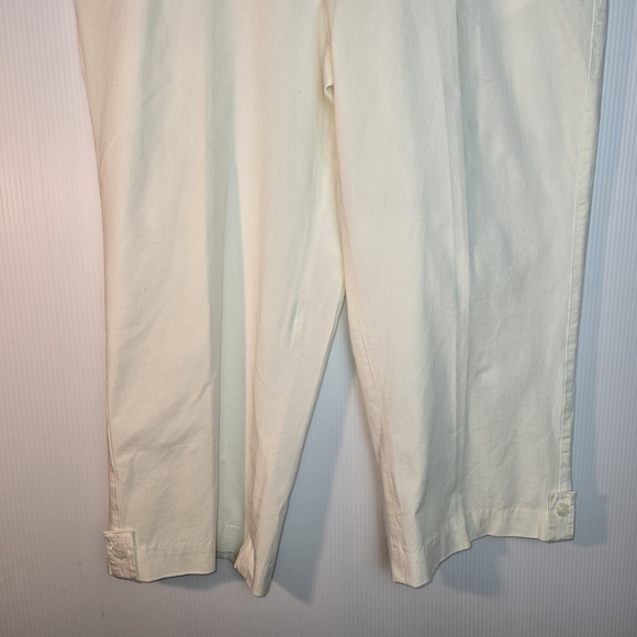 NWT Coldwater Creek White Capri Pants Cotton/Spandex Back Pockets Size 12 - Picture 7 of 13